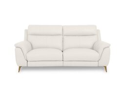 World of Leather - Eclipse Leather 2 Seater Power Recliner Sofa with Power Headrests - Star White - Sofas and Armchairs - In Time for Christmas