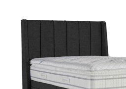 Sleepeezee - Vail Floor Standing Headboard - King Size - Tweed Charcoal