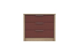 London Bedrooms - Chelsea 3 Drawer Chest with Silver Handles