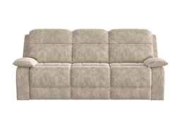 Moreno 3 Seater Fabric Sofa with Manual Recliner - Cream