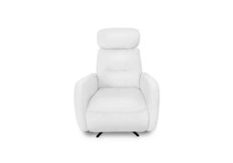 World of Leather - Designer Chair Collection Tokyo NC Leather Manual Recliner Swivel Chair - NC Star White