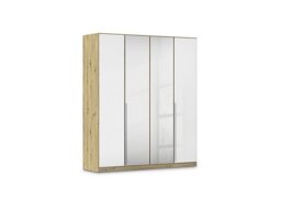 Rauch - Freja 181cm 4 Door Hinged Glass Wardrobe With Mirror Doors