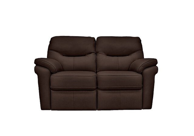 G Plan - Seattle 2 Seater Leather Sofa - No Recliner - Capri Oak