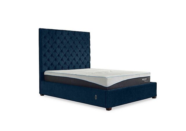 Charlotte 160cm Headboard Electric Ottoman Bed Frame - Double - Kashmir Midnight