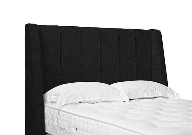 Artisan Collection Alden High Floor Standing Headboard - King Size - Plush Ebony