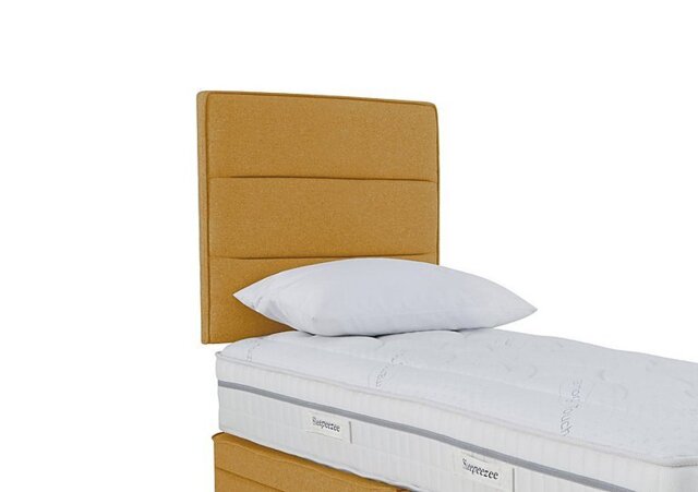 Sleepeezee - Jack Strutted Headboard - Single - Tweed Mustard