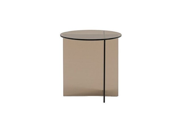 Arvelo Glass Side Table - Charcoal
