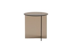 Arvelo Glass Side Table - Charcoal