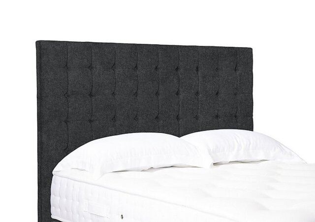 Artisan Collection Dot Medium Floor Standing Headboard - Super King - Tweed Charcoal
