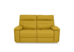 Cinemax Leather 2 Seater Power Recliner Sofa with Power Headrests - Giallo
