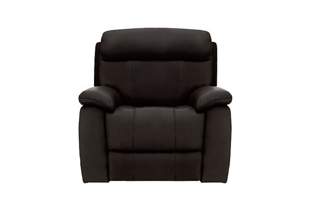 World of Leather - Moreno Leather Armchair with Power Recliner - Dark Chocolate