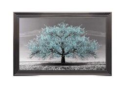 Cherry Tree Teal Framed Art