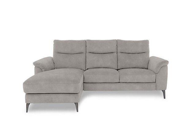 Morgan Fabric 3 Seater Sofa with Left Hand Facing Chaise End - Dexter Stone