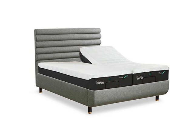 TEMPUR - Arc Ergo Smart Base Bed Frame with Vectra Headboard - Super King - Matt Black