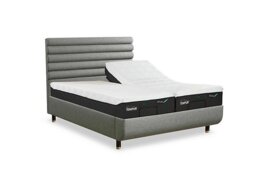 TEMPUR - Arc Ergo Smart Base Bed Frame with Vectra Headboard - Super King - Matt Black
