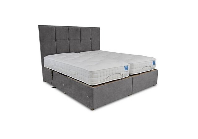 Sleep Story - Natural Comfort Adjustable Divan Set With 2 Drawer Storage - Super King - Lace Domino