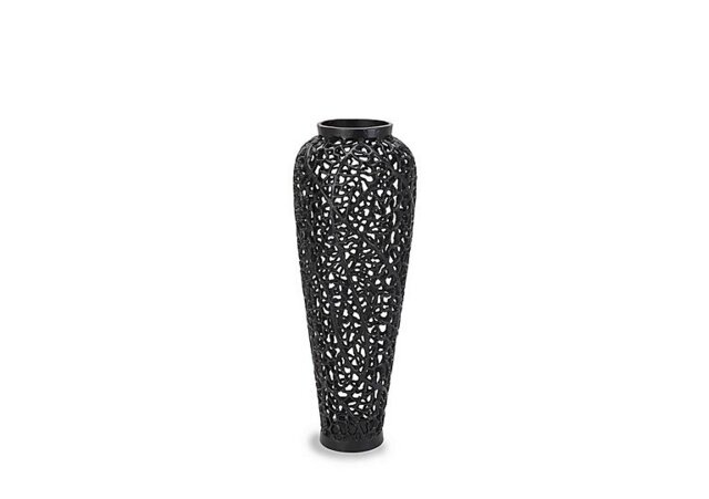 Black Cast Lattice Vase
