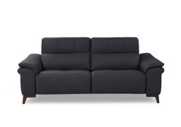 Nicoletti - Marconi 3 Seater Leather Recliner Sofa with Headrests and Power Lumbar - Torello Blu