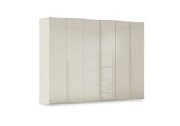 Rauch - Haven 301cm 6 Door Hinged Wardrobe with Glass Doors