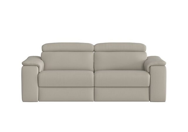 Nicoletti - Davide 3 Seater Leather Power Recliner Sofa - Torello Tortora