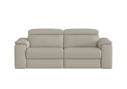 Nicoletti - Davide 3 Seater Leather Power Recliner Sofa - Torello Tortora