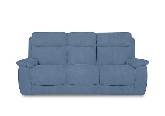Echo 3 Seater Fabric Sofa - Silverish Blue - Sofas and Armchairs