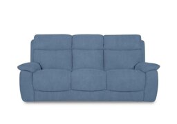 Echo 3 Seater Fabric Sofa - Silverish Blue - Sofas and Armchairs