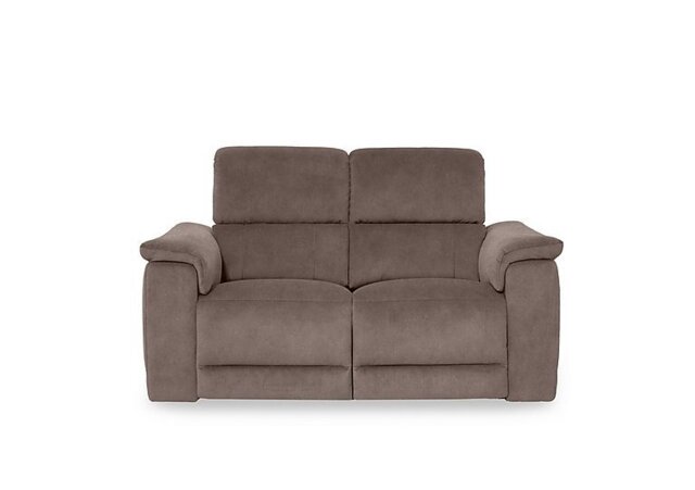 Genius Fabric 2 Seater Power Recliner Sofa with Power Headrests and Bluetooth Speakers - Marble Charcoal Grey