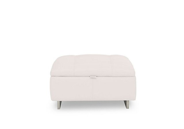 Moet Large Leather Storage Footstool - Cotton