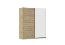 Rauch - Freja 181cm 2 Door Sliding Two Toned Wardrobe - Alpine White