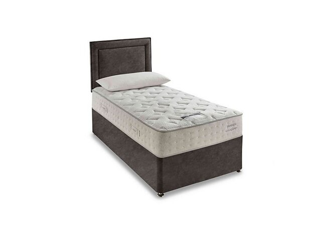 Silentnight - Revitalise Ortho 1400 Divan Set with 2 Drawers - Single - Fine Cord Velvet Umbra