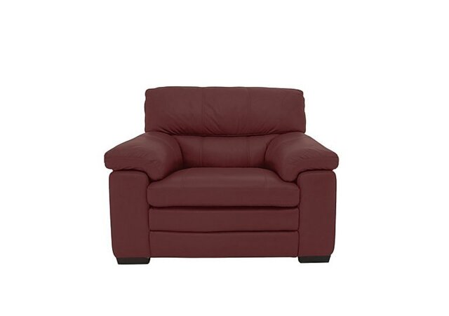World of Leather - Cozee Leather Armchair - BV Deep Red