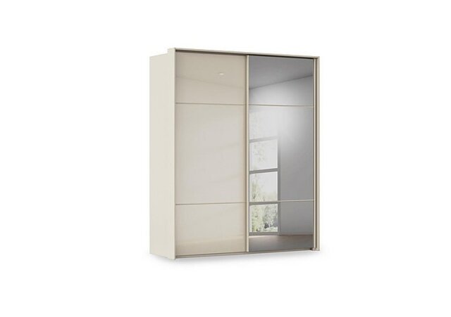 Rauch - Haven 190cm 2 Door Slider Wardrobe with 1 Glass and 1 Mirror Door