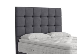 Vispring - Langdon Floor Standing Headboard - Double - Faux Suede Charcoal