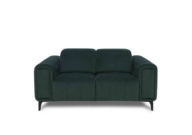 Elphaba Fabric 2 Seater Sofa with Storage Arms - Bottle Green