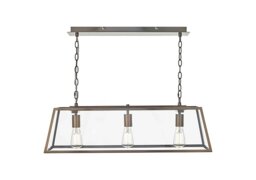 Academy 3 Light Bar Pendant - Antique Cooper