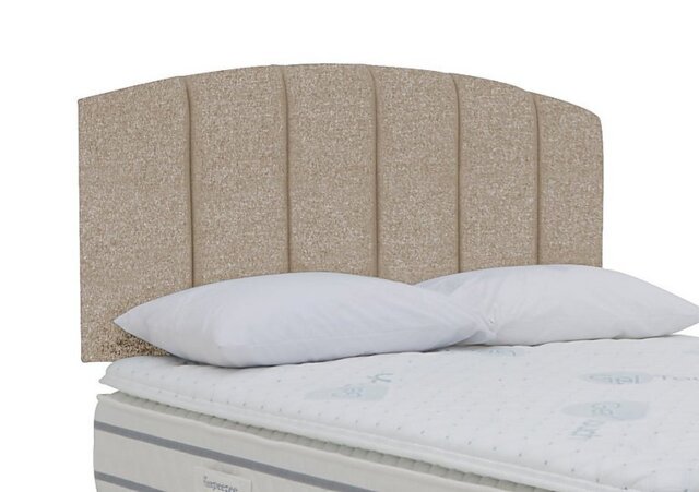 Sleepeezee - Banff Strutted Headboard - King Size - Tweed Biscuit