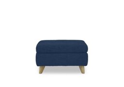 Malmo Fabric Coffee Table Storage Footstool - R330 Steel Blue