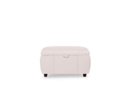 Inca NC Leather Storage Footstool - Cotton