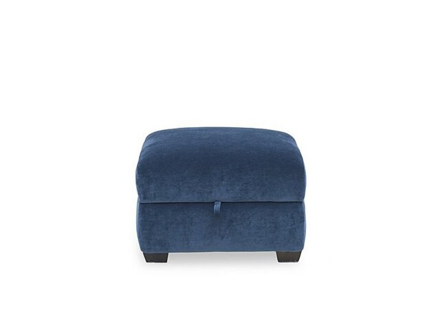 Flex Fabric Storage Footstool - R330 Steel Blue