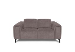 Elphaba Fabric 2 Seater Sofa with Storage Arms - Marble Charcoal Grey