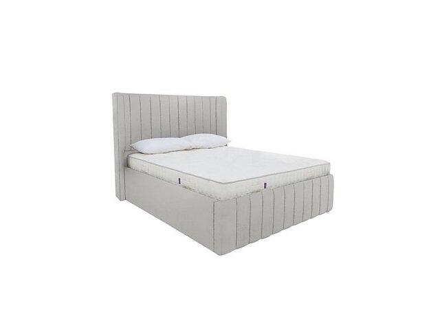 Eira Low Foot End Ottoman Bed Frame - Double - Velvet Silver