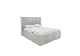 Eira Low Foot End Ottoman Bed Frame - Double - Velvet Silver
