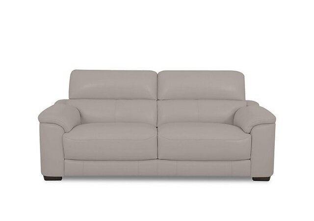 World of Leather - Nova BV Leather 3 Seater Sofa - Silver Grey
