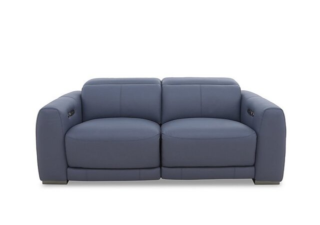 World of Leather - Edison Leather 3 Seater Power Recliner Sofa with Power Headrests and Lights