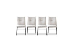 Connubia - Maya Set of 4 Black Metal Leg Dining Chairs