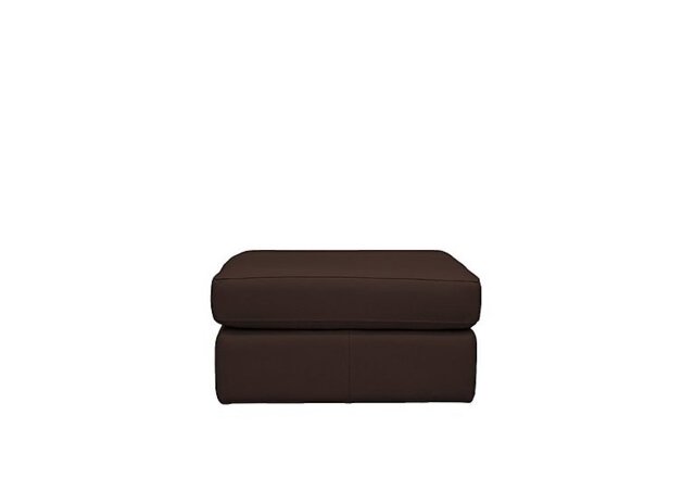 G Plan - Seattle Leather Footstool - Capri Oak