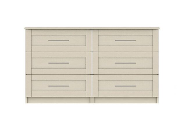 London Bedrooms - Fenchurch 6 Drawer Wide Chest - Champagne