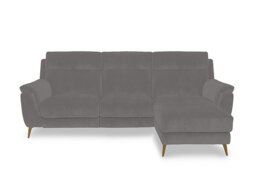 Eclipse Fabric 3 Seater Power Recliner Right Hand Facing Chaise End Sofa with Power Headrests