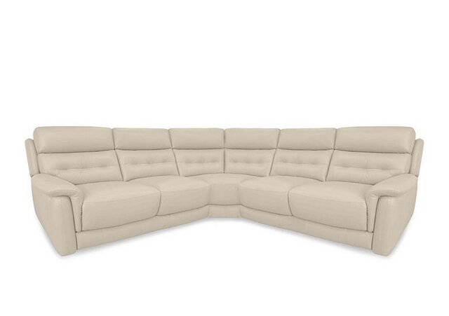 World of Leather - Springer BV Leather Large Power Recliner Corner Sofa - BV Bisque